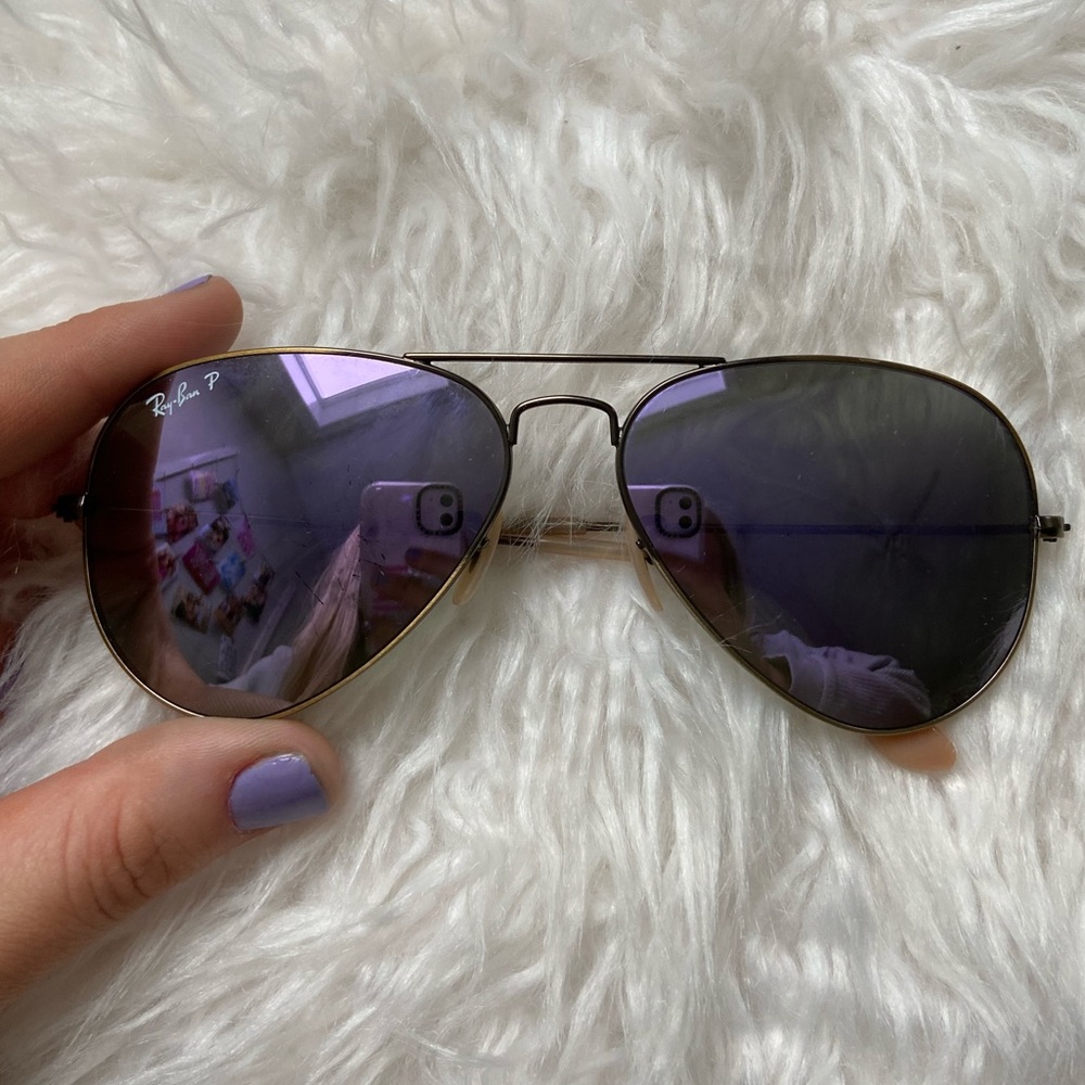 Ray-Ban Classic Aviators with Purple Chrome Lens